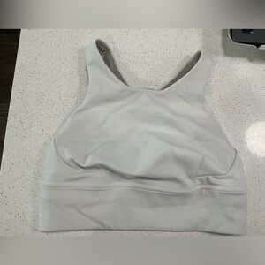 Lululemon Wunder Train Long-Line Bra *Medium Support, C/D Cups White Sz 8